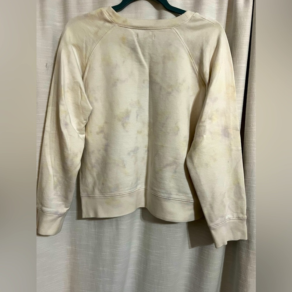 Madewell size large sweatshirt, lightly tie-dyed.